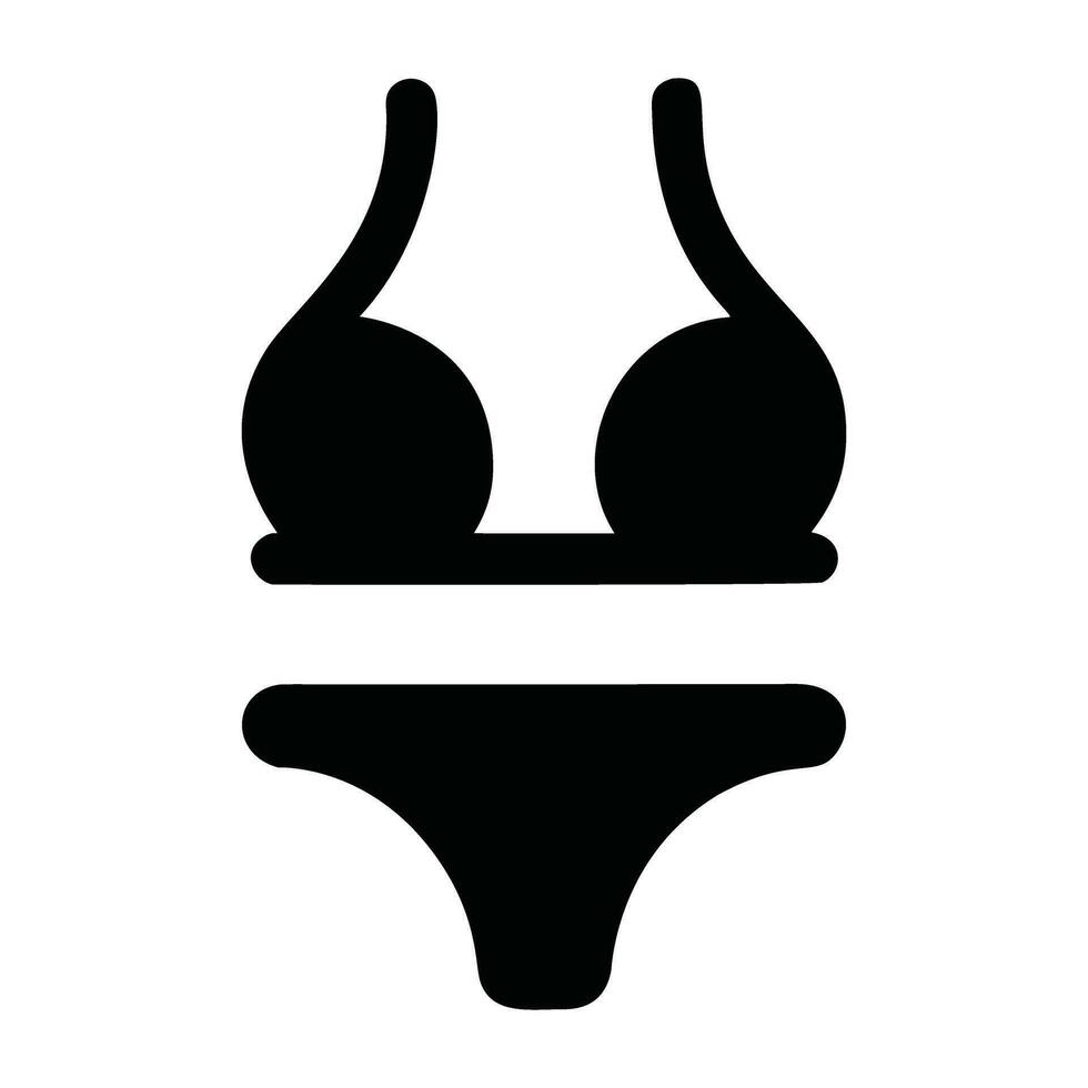 bikini icona. semplice illustrazione di bikini vettore icona