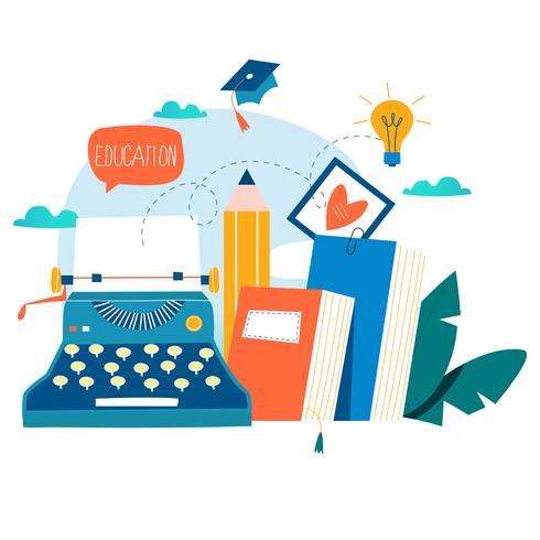 Blogging, educazione, scrittura creativa vettore