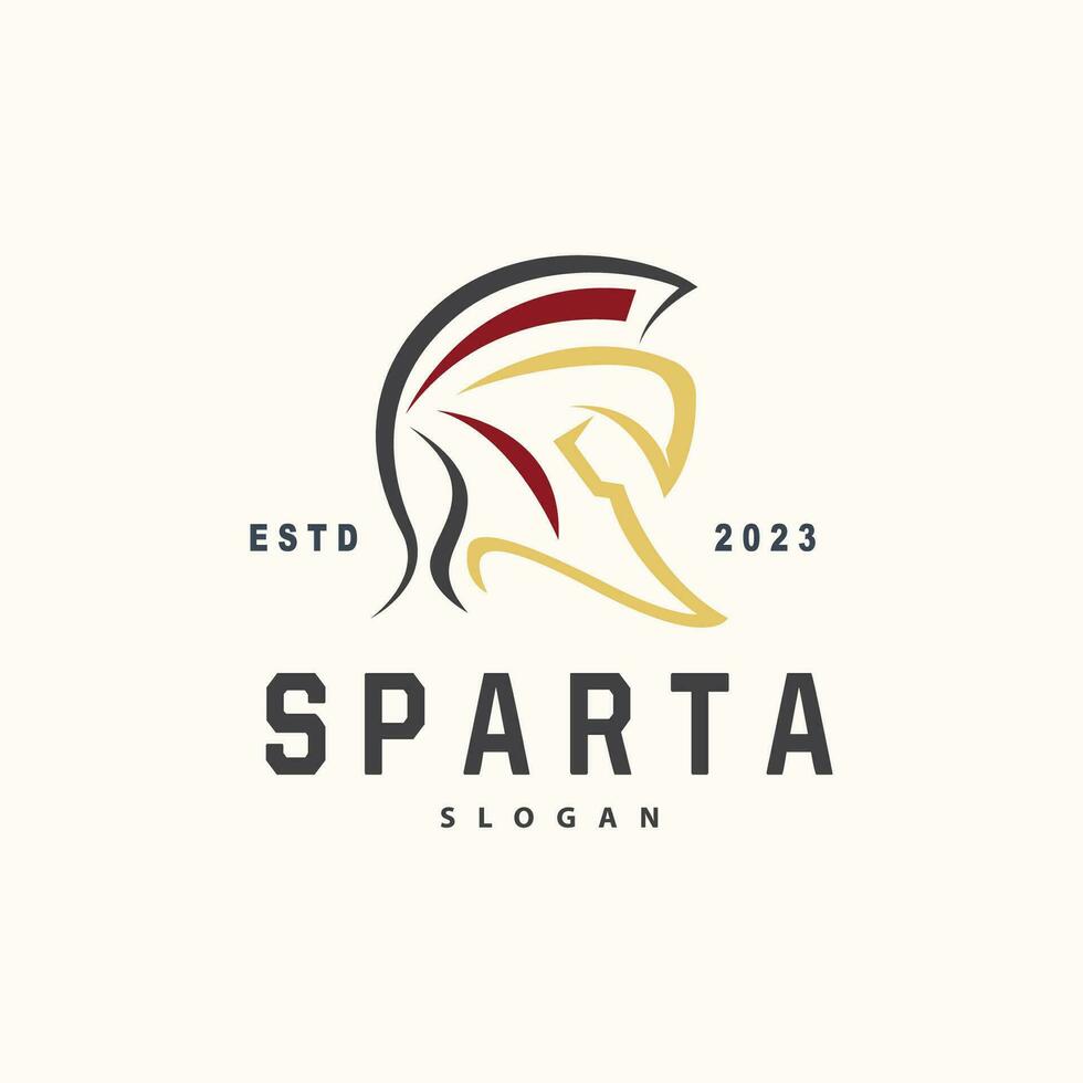 spartano logo, vettore silhouette guerriero cavaliere soldato greco, semplice minimalista elegante Prodotto marca design