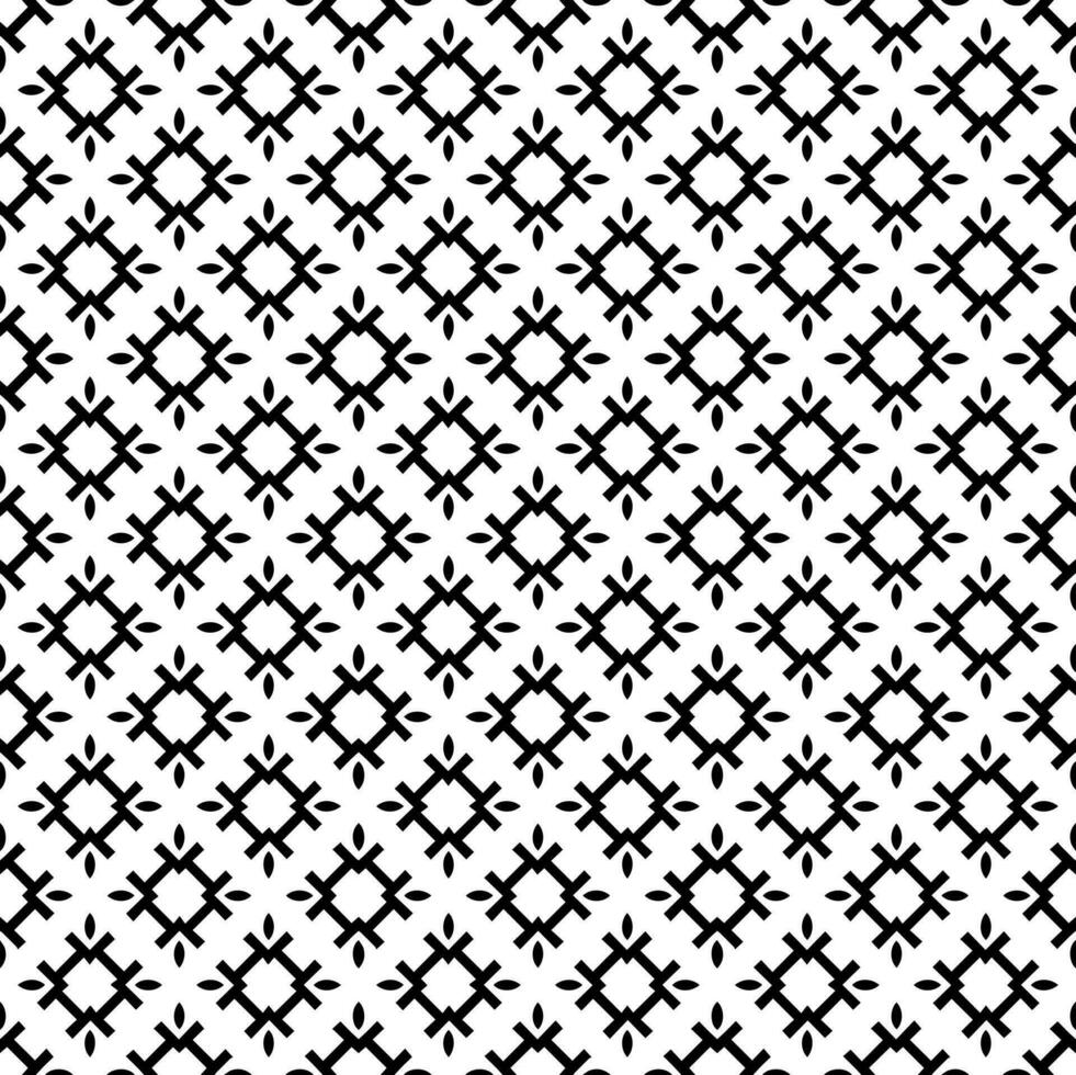 struttura del modello senza cuciture in bianco e nero. disegno grafico ornamentale in scala di grigi. ornamenti a mosaico. modello di modello. vettore