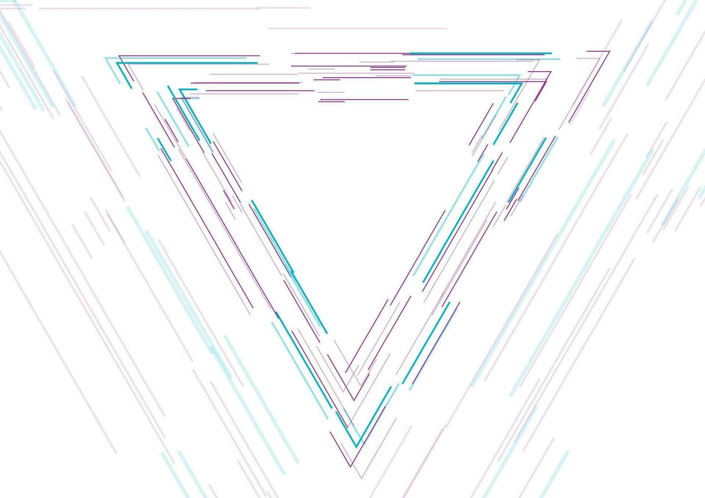 triangolo lineare forma astratto futuristico Tech sfondo vettore
