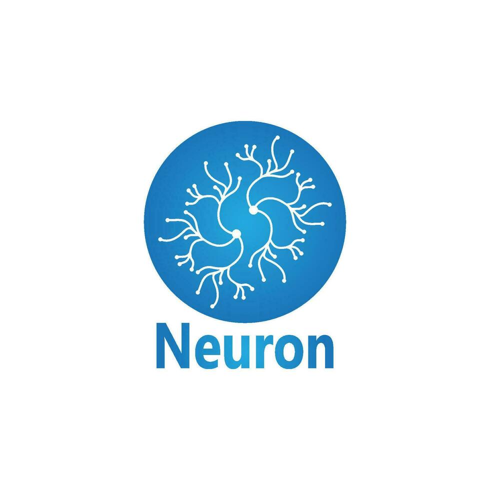 neurone logo e simbolo vettore modello