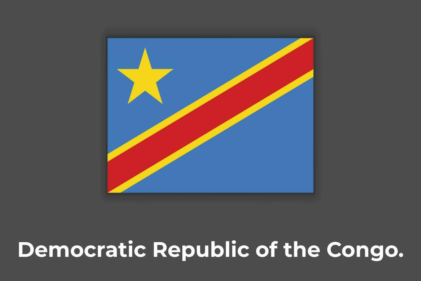 democratico repubblica di congo bandiera vettore