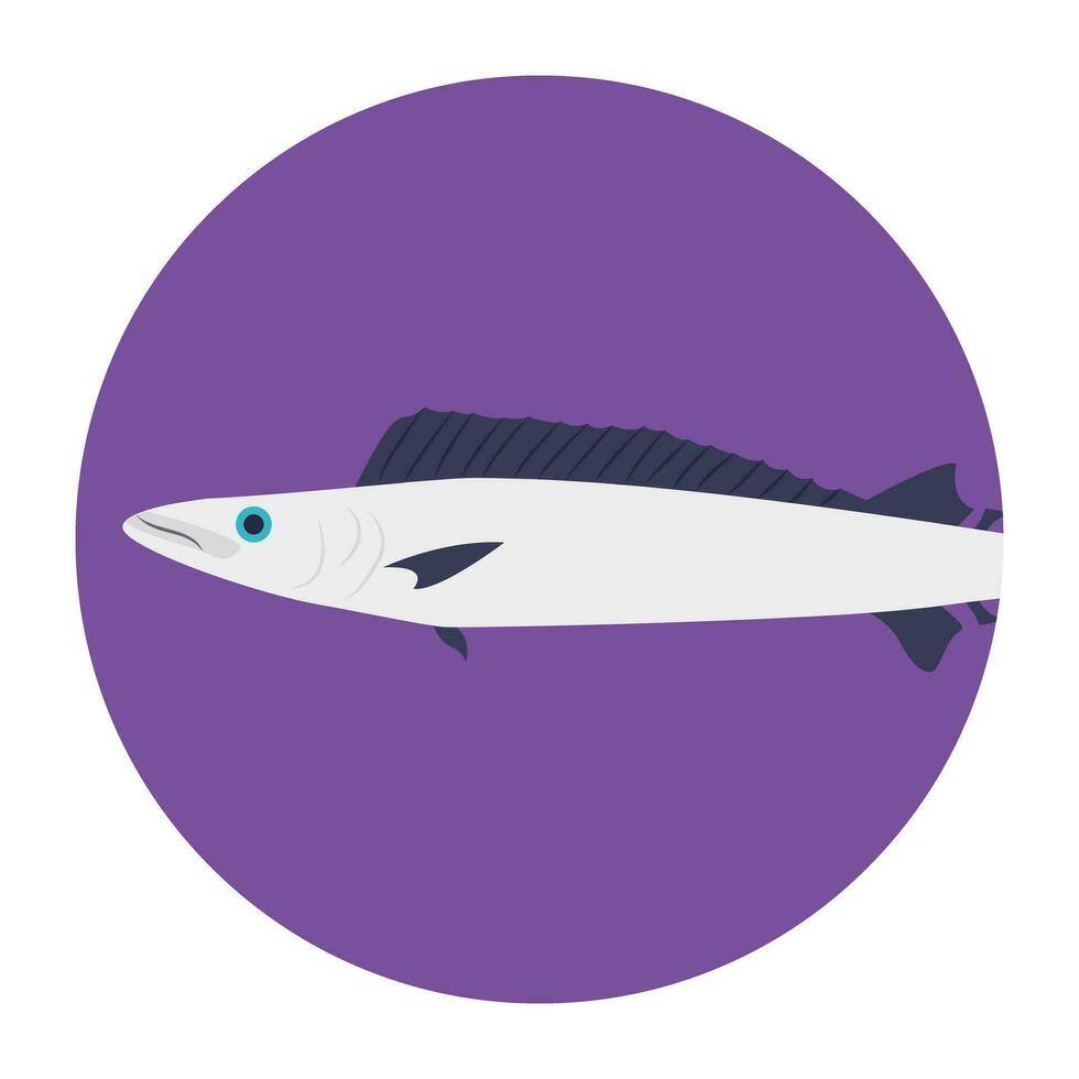 un' carino acquatico cartone animato pesce vettore icona