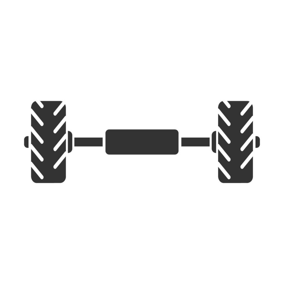 vettore illustrazione di asse auto icona nel buio colore e bianca sfondo