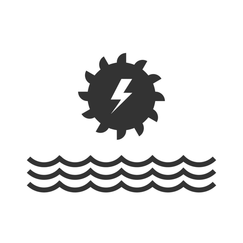 vettore illustrazione di acqua elettricità icona nel buio colore e bianca sfondo