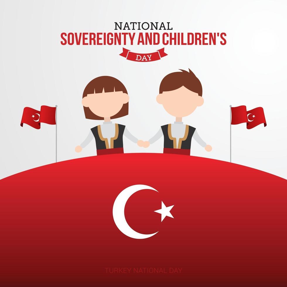 sovranità nazionale e festa dei bambini in turchia vettore