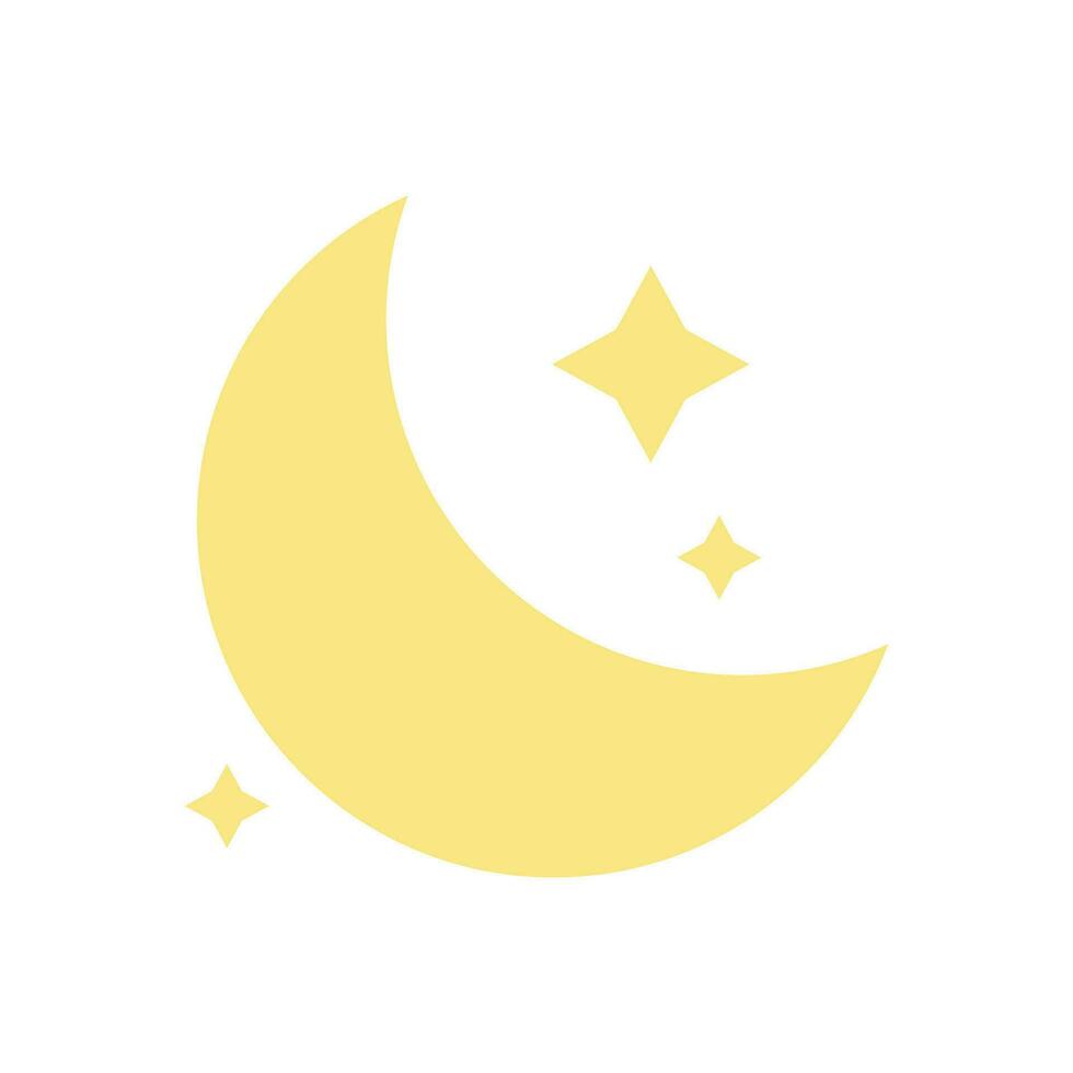 vettore Luna icona isolato su bianca sfondo vettore illustrazione