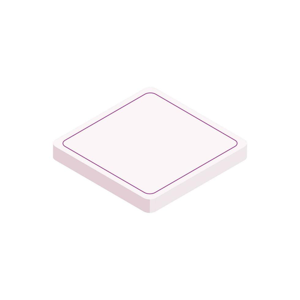 vettore isometrico cubo su bianca sfondo