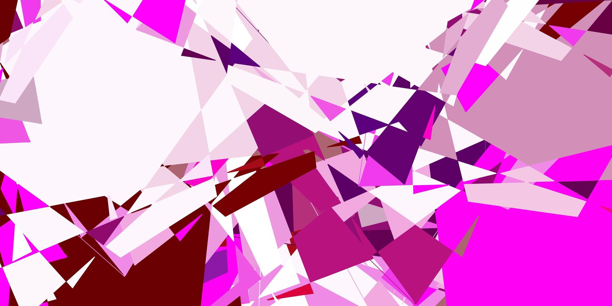 trama vettoriale rosa chiaro con triangoli casuali