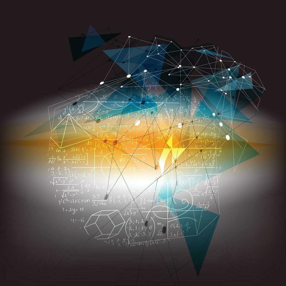 scientifico formule e calcoli nel fisica e matematica. vettore astratto sfondo.