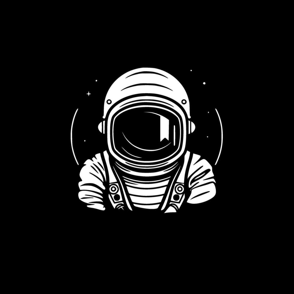 astronauta, minimalista e semplice silhouette - vettore illustrazione