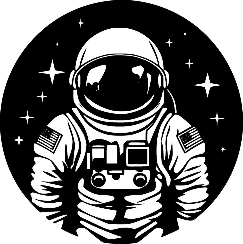 astronauta - minimalista e piatto logo - vettore illustrazione