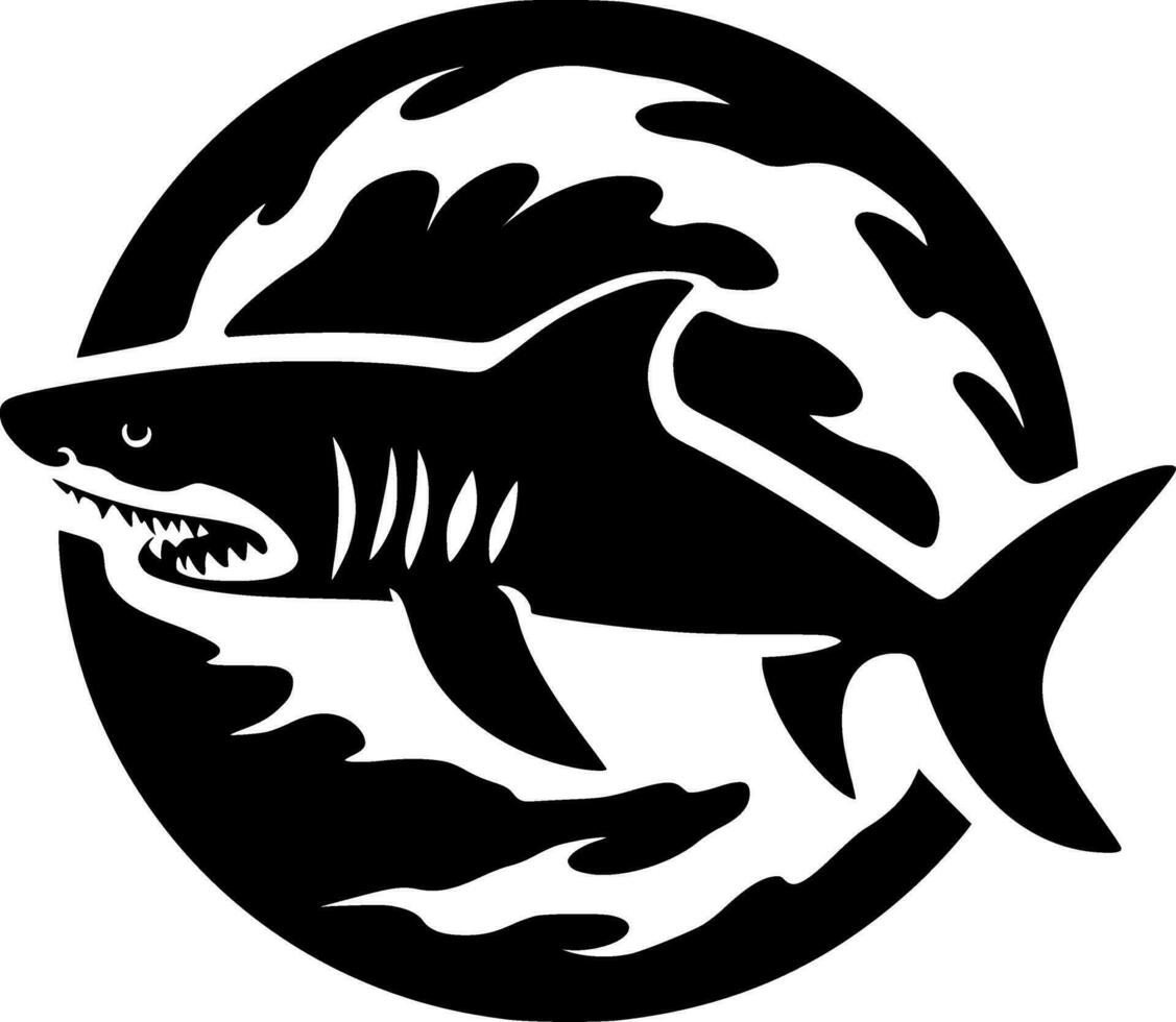 squalo - minimalista e piatto logo - vettore illustrazione
