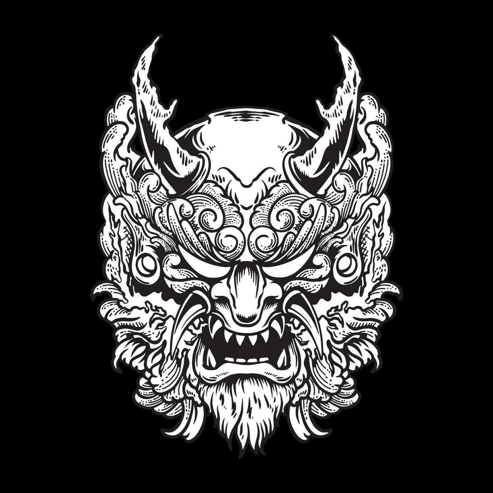 illustrazione della maschera del diavolo vettore