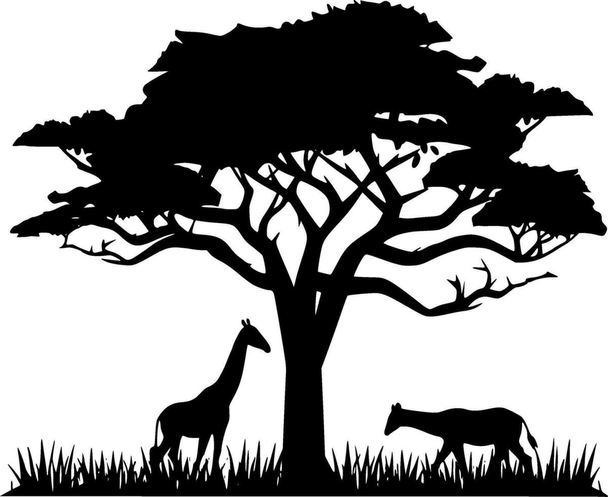 Africa, minimalista e semplice silhouette - vettore illustrazione