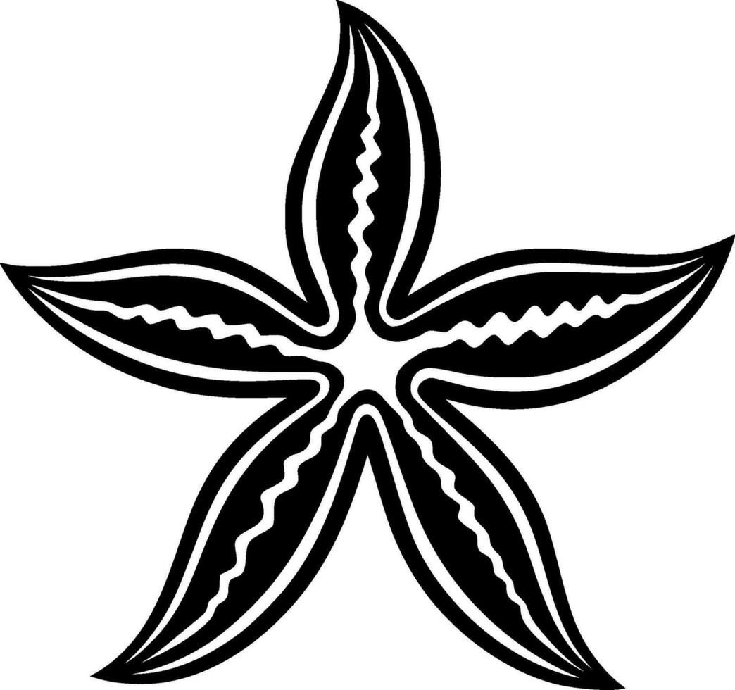 stella marina - minimalista e piatto logo - vettore illustrazione