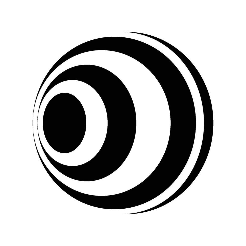 palla nero e bianca illusione vettore