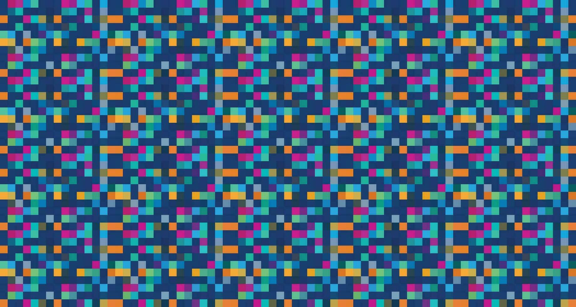 pixelated colorato vivace geometrico griglia moderno astratto pixel rumore vettore struttura, piastrella senza soluzione di continuità modello sfondo