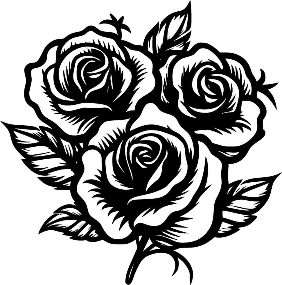 Rose - alto qualità vettore logo - vettore illustrazione ideale per maglietta grafico