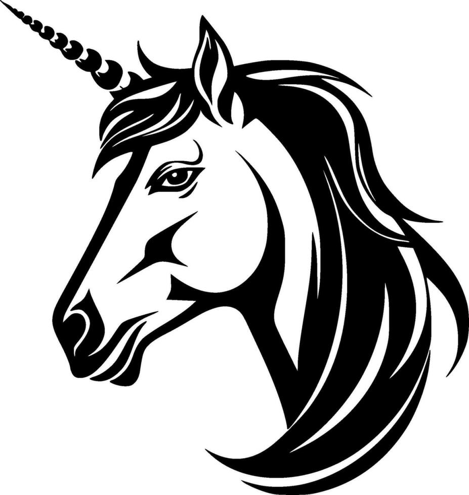 unicorno - minimalista e piatto logo - vettore illustrazione