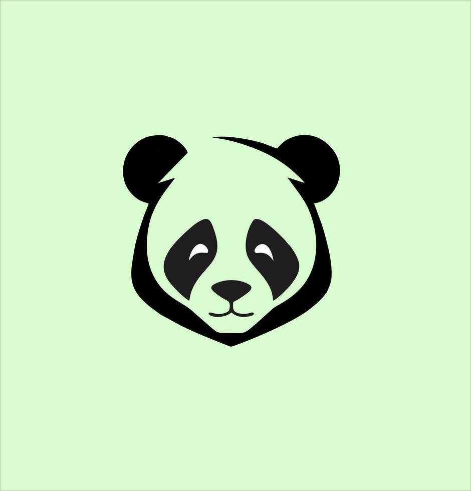 carino panda testa personaggio vettore disegno, cartone animato mano disegnato acquerello sfondo