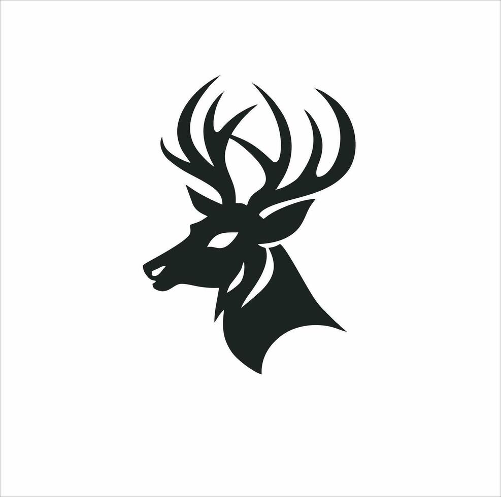 cervo testa logo vettore illustrazione semplice design