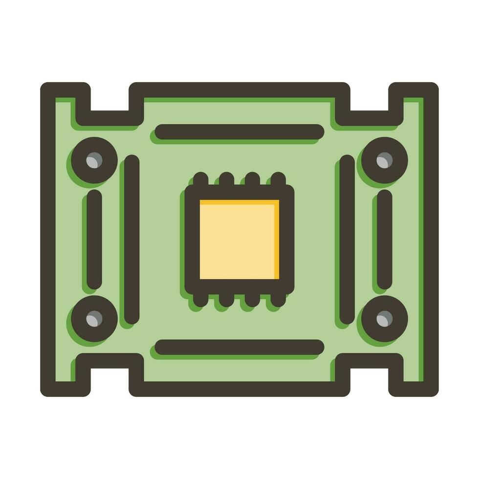 pcb boardthick linea pieno colori per personale e commerciale uso. vettore