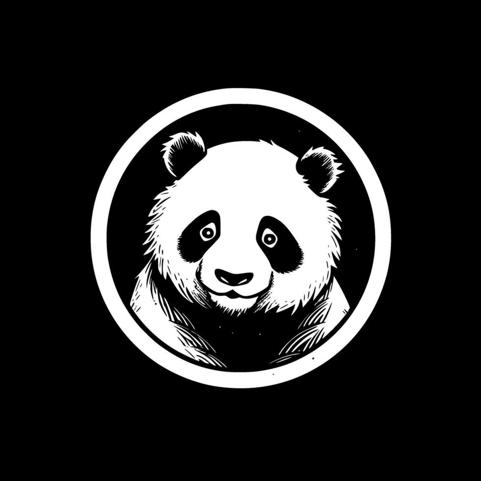 panda, minimalista e semplice silhouette - vettore illustrazione