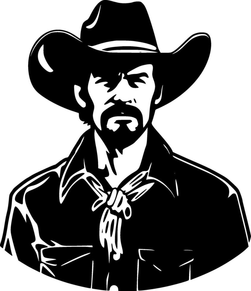 cowboy - minimalista e piatto logo - vettore illustrazione