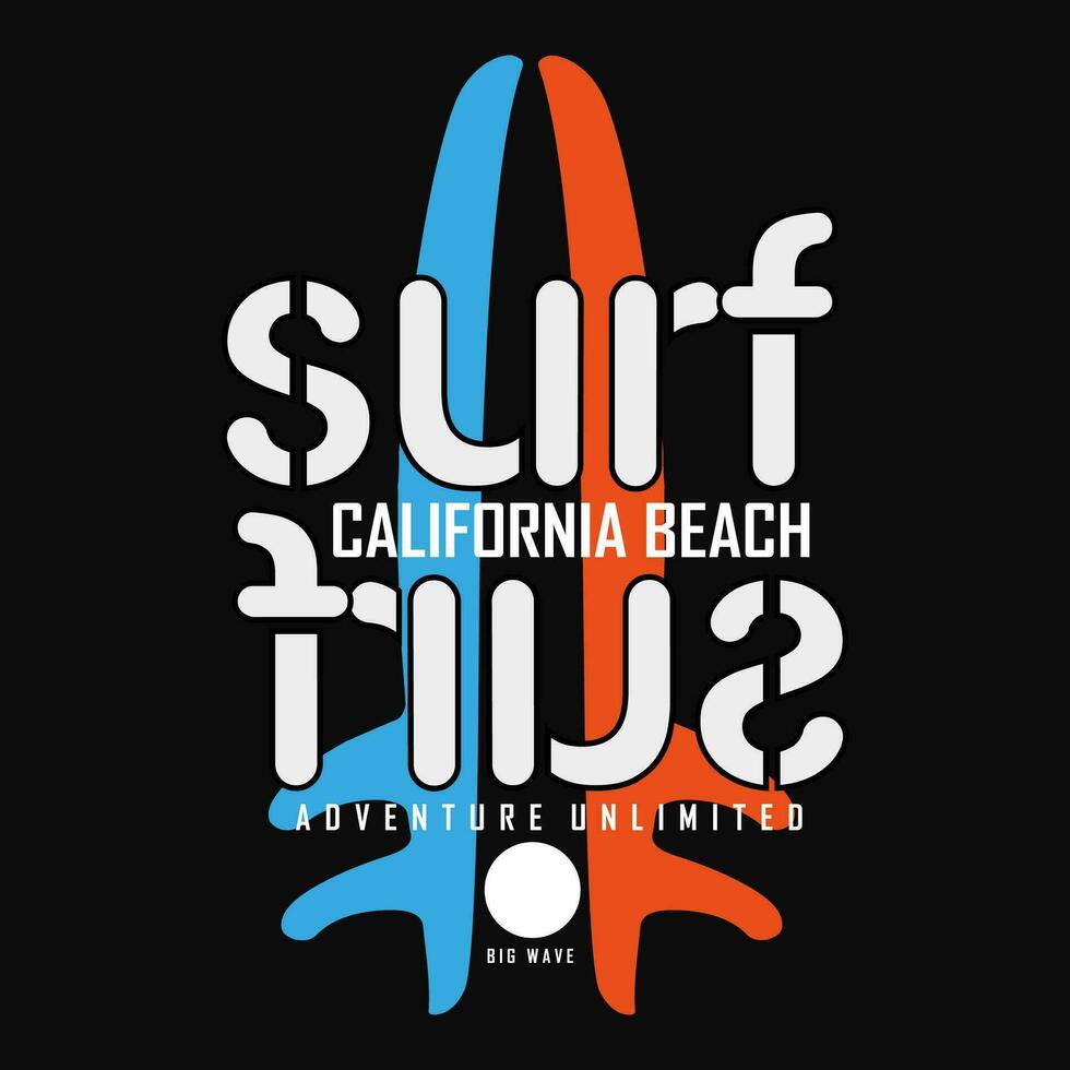 Surf illustrazione logo vettore t camicia design