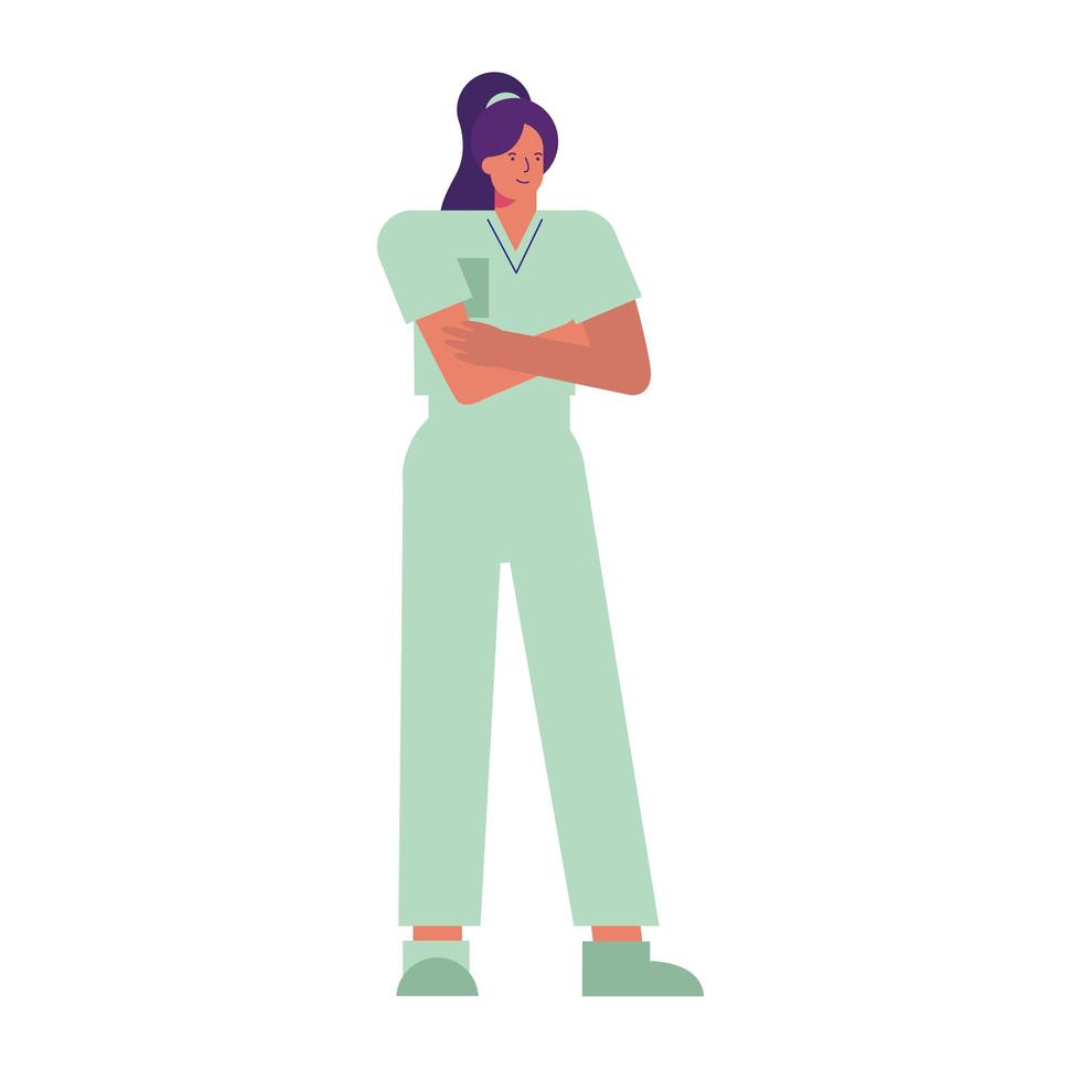 personaggio avatar femminile professionista medico chirurgo vettore
