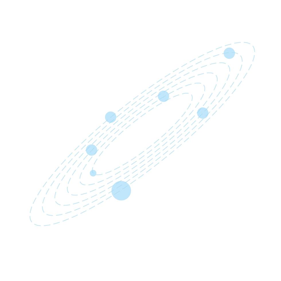 pianeti che orbitano attorno alle icone di sistema vettore
