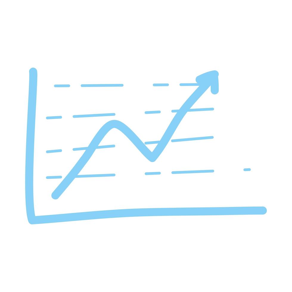 freccia statistiche grafico isolato icona vettore