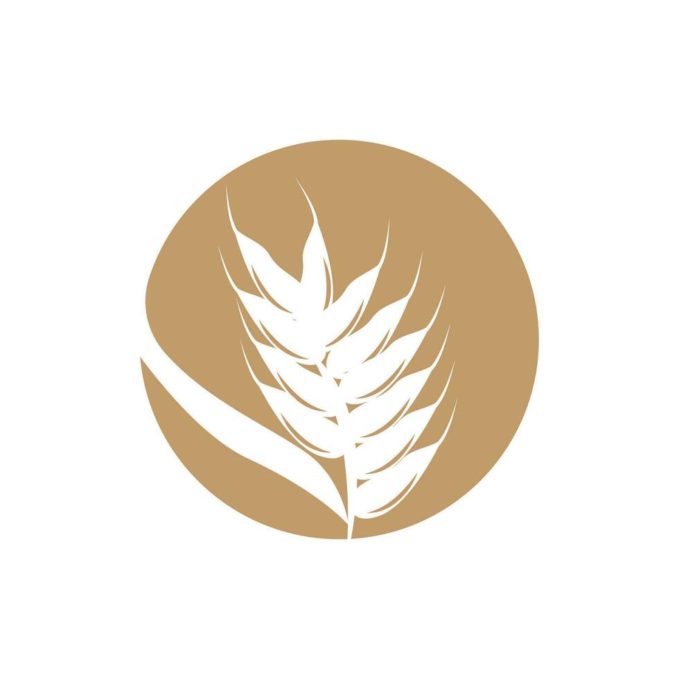 Grano logo, semplice contadino giardino disegno, vettore modello silhouette illustrazione