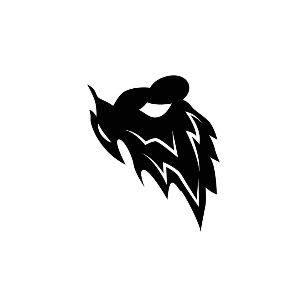 semplice Uomini barba logo disegno, silhouette vettore illustrazione