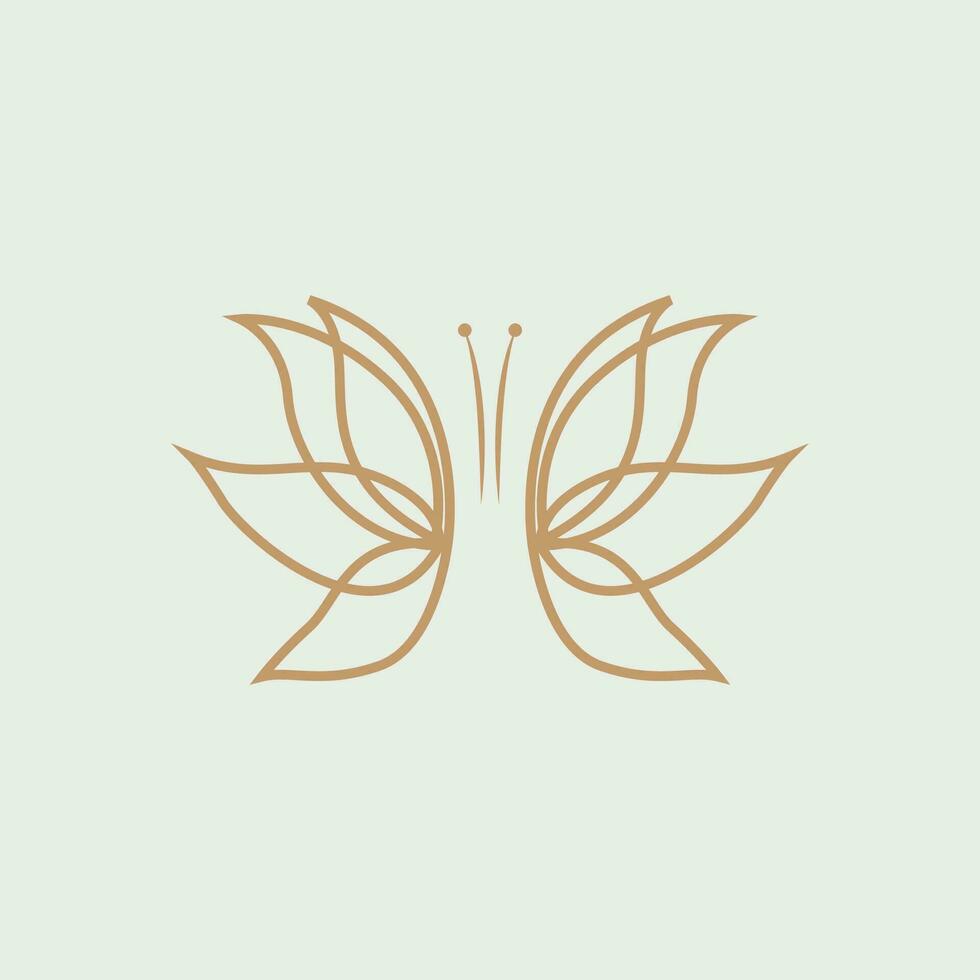farfalla logo, animale design con bellissimo Ali, decorativo animali, Prodotto Marche vettore