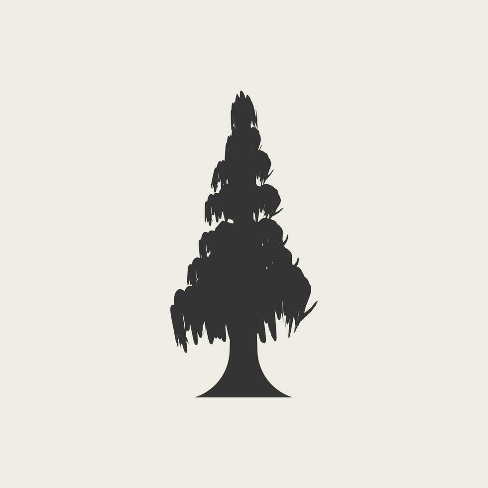 pino albero logo, verde pianta vettore, albero silhouette disegno, icona, illustrazione, modello vettore