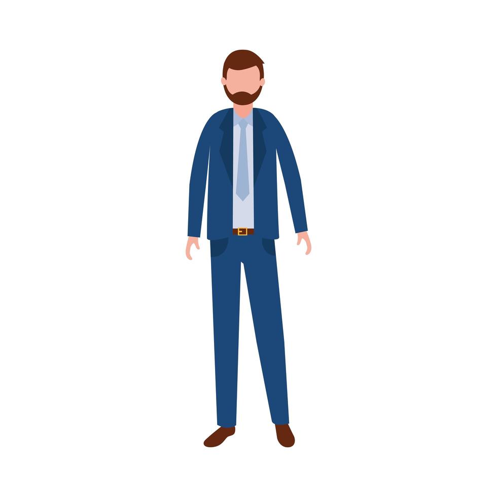disegno vettoriale avatar uomo d'affari isolato