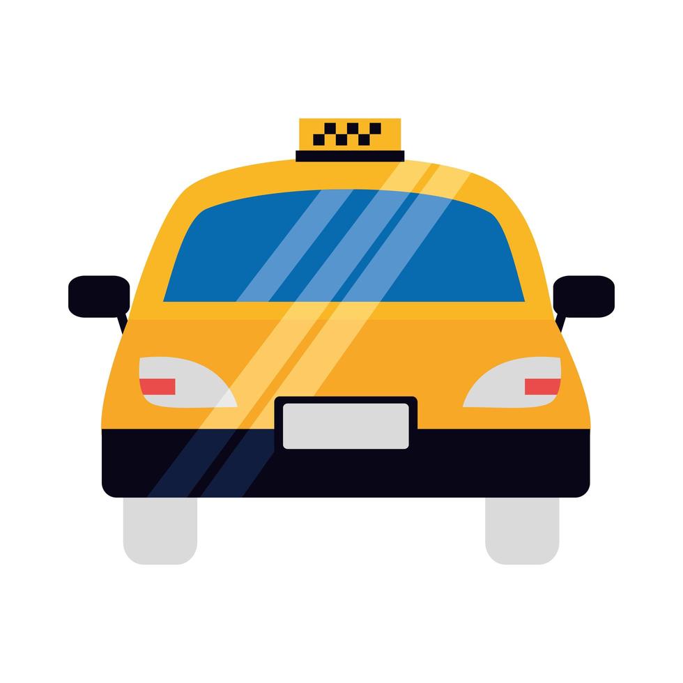 disegno vettoriale auto taxi isolato