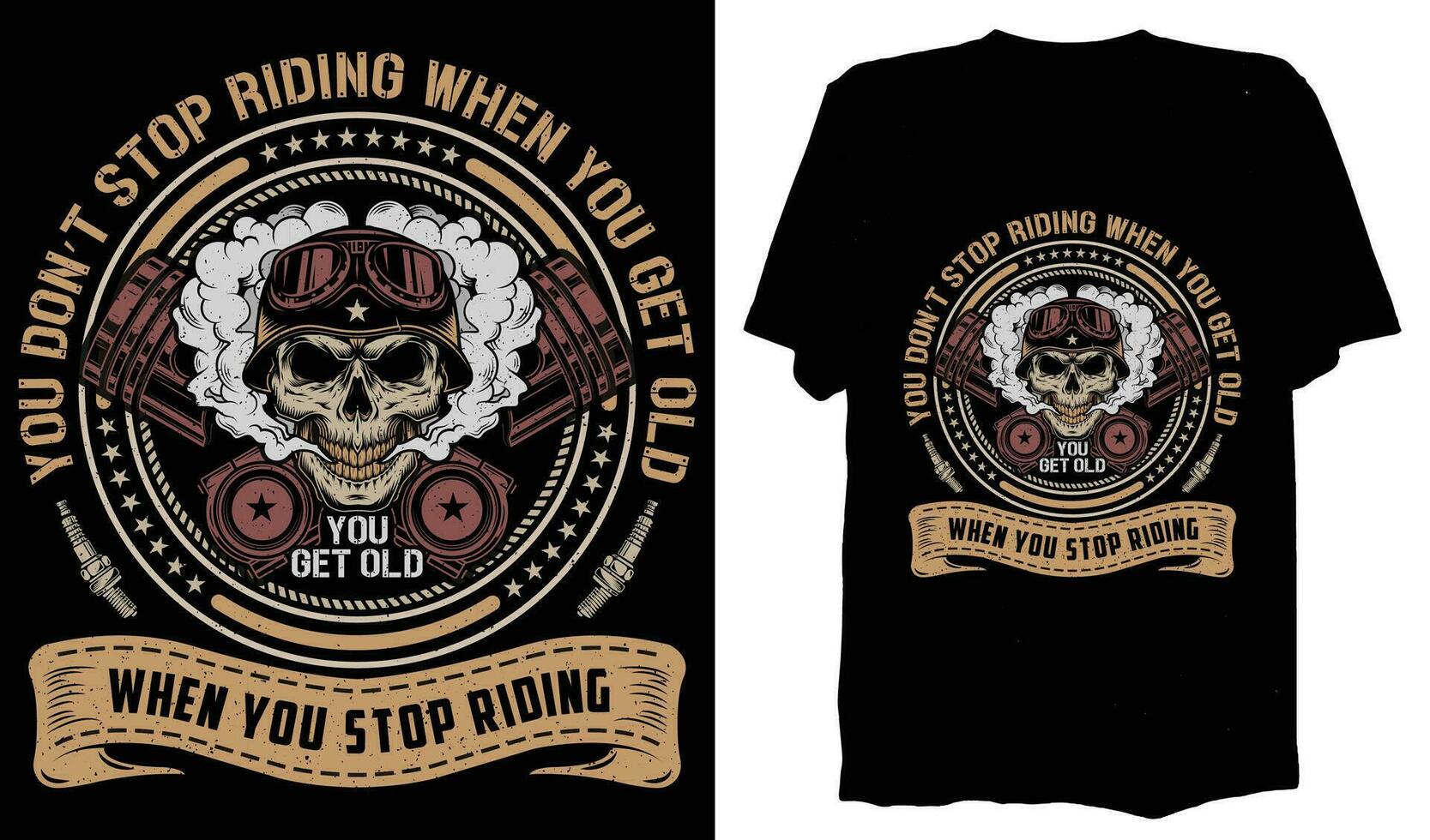 motociclo maglietta design modello, bicicletta amante t camicia con Vintage ▾ e tipografia stile vettore