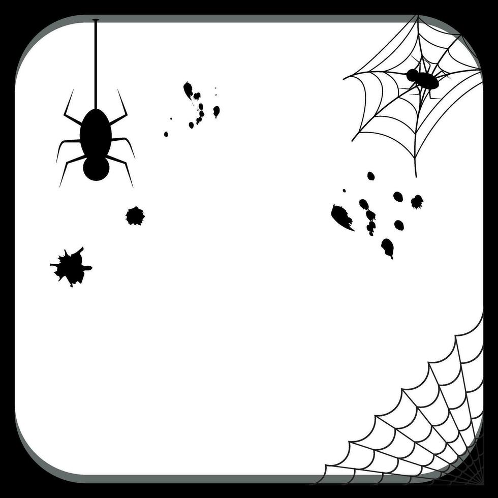 sfondo per nero e bianca Halloween con ragni vettore