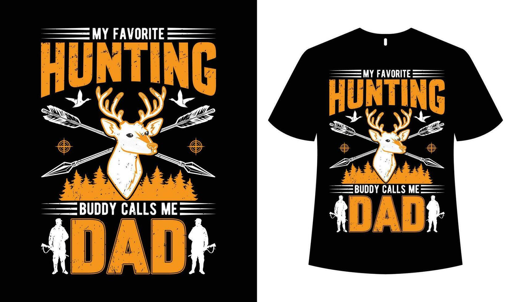 design t-shirt da caccia vettore