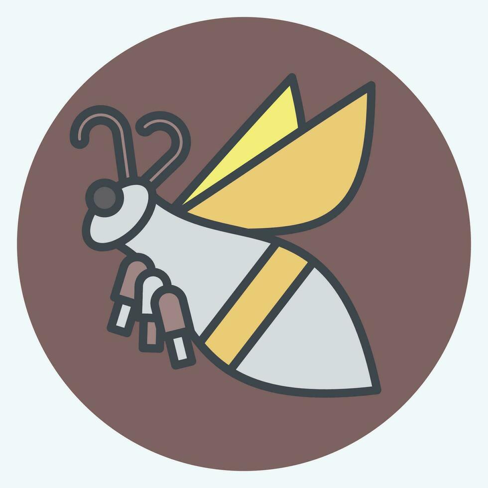 icona montagna ape. relazionato per apiario simbolo. colore compagno stile. semplice design modificabile. semplice illustrazione vettore