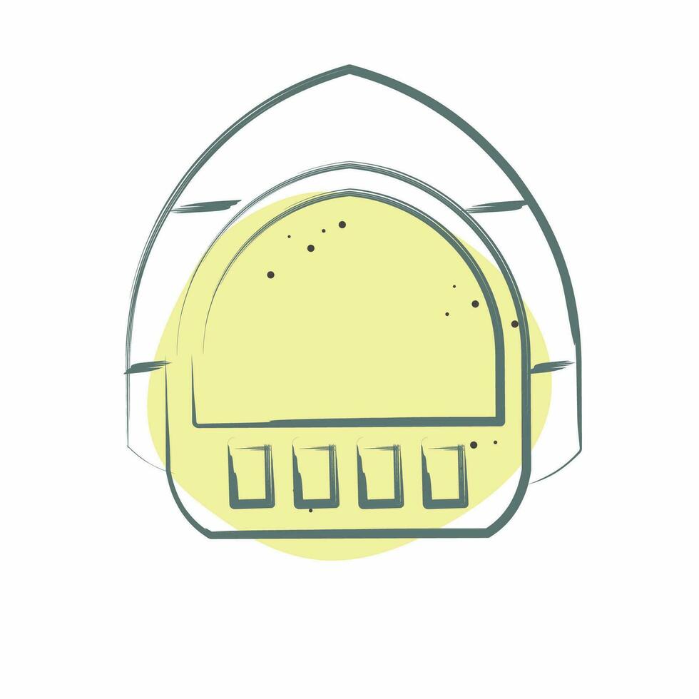 icona protettivo cap. relazionato per apiario simbolo. colore individuare stile. semplice design modificabile. semplice illustrazione vettore