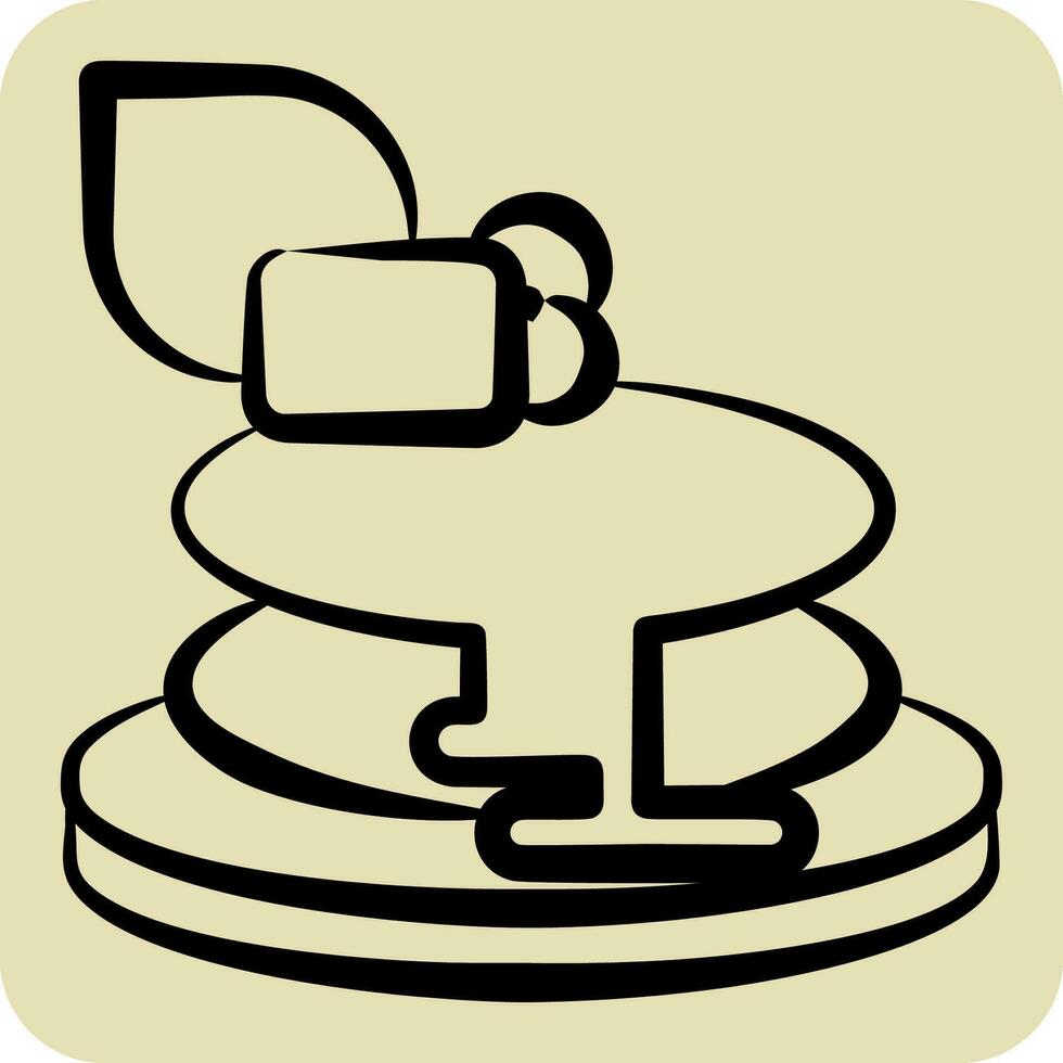 icona pancake. relazionato per apiario simbolo. mano disegnato stile. semplice design modificabile. semplice illustrazione vettore