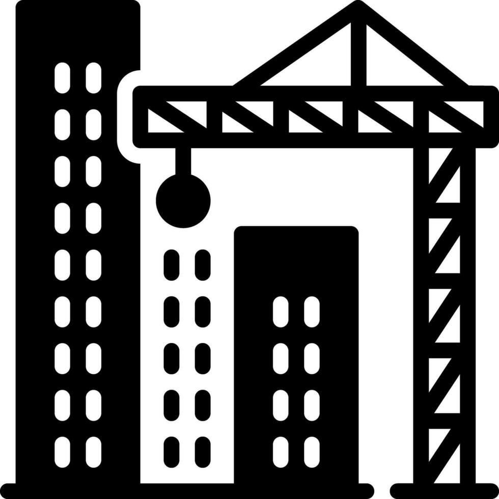 solido icona per costruzione vettore