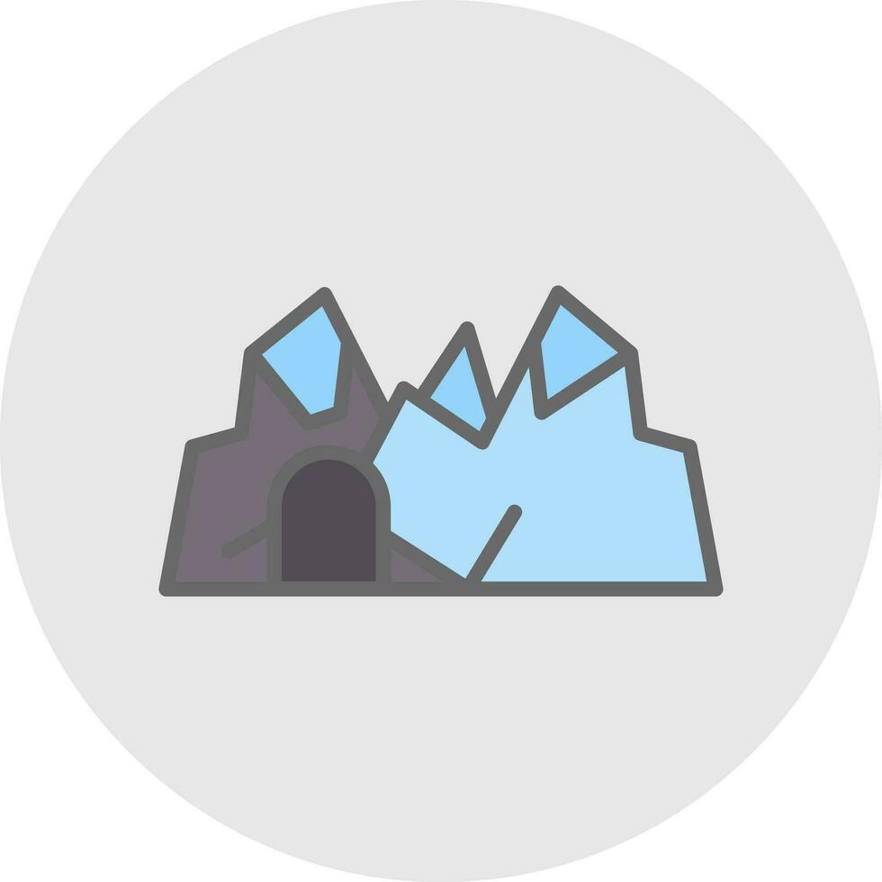 ghiaccio grotta vettore icona design