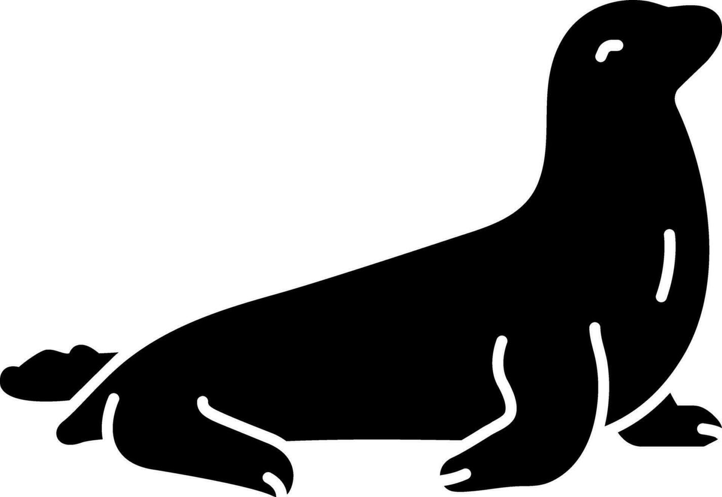 solido icona per foca vettore