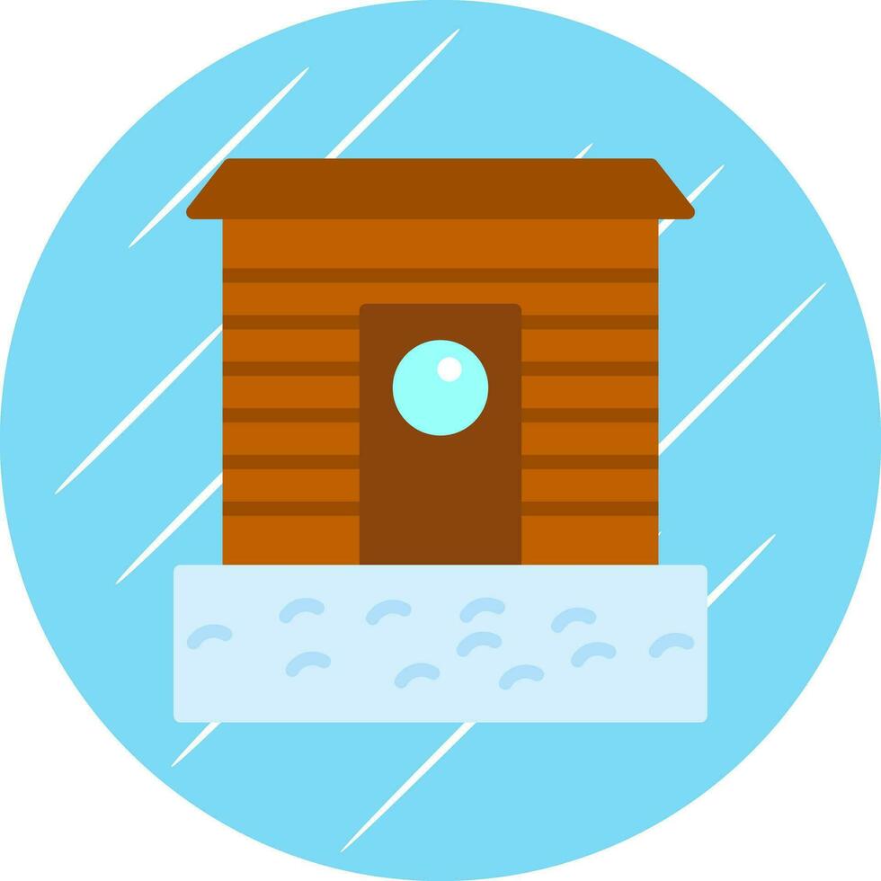 ghiaccio pesca capanna vettore icona design